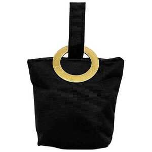 Celine Circle Logo Clutch Black Bag Accessory Case Zipper Retro